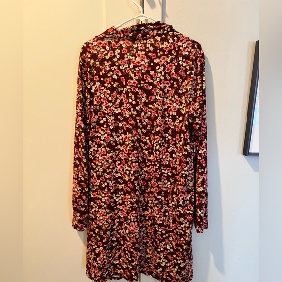 Chic Soul Maroon Floral Cardigan - Picture 2 of 2